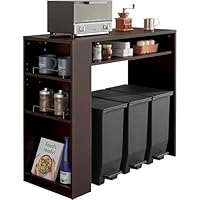 Amazon.co.jp: 萩原 レンジ台 キッチンラック ゴミ箱上 ラック